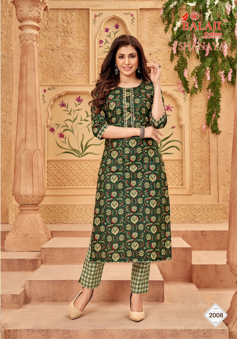 Balaji Shanaya Vol 2 Wholesale Cotton Kurti With Bottom Catalog